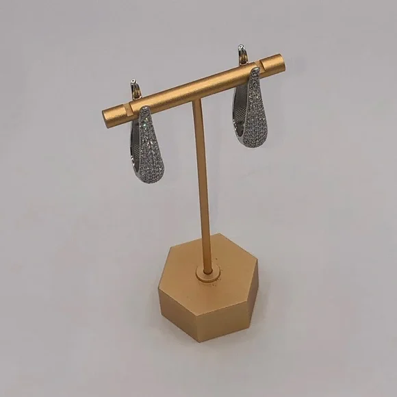 3ct Tulip Hoop Earrings - Picture 7 of 13